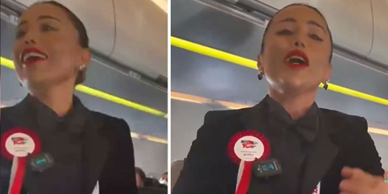 Hostesin kriz yönetimi gündem oldu: Uçak rötar yapınca türkü söylemeye başladı