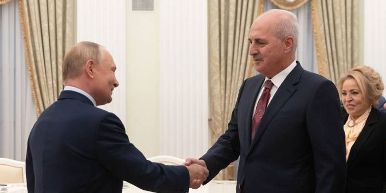 Rusya lideri Putin, TBMM Başkanı Kurtulmuş'u Kremlin'de kabul etti