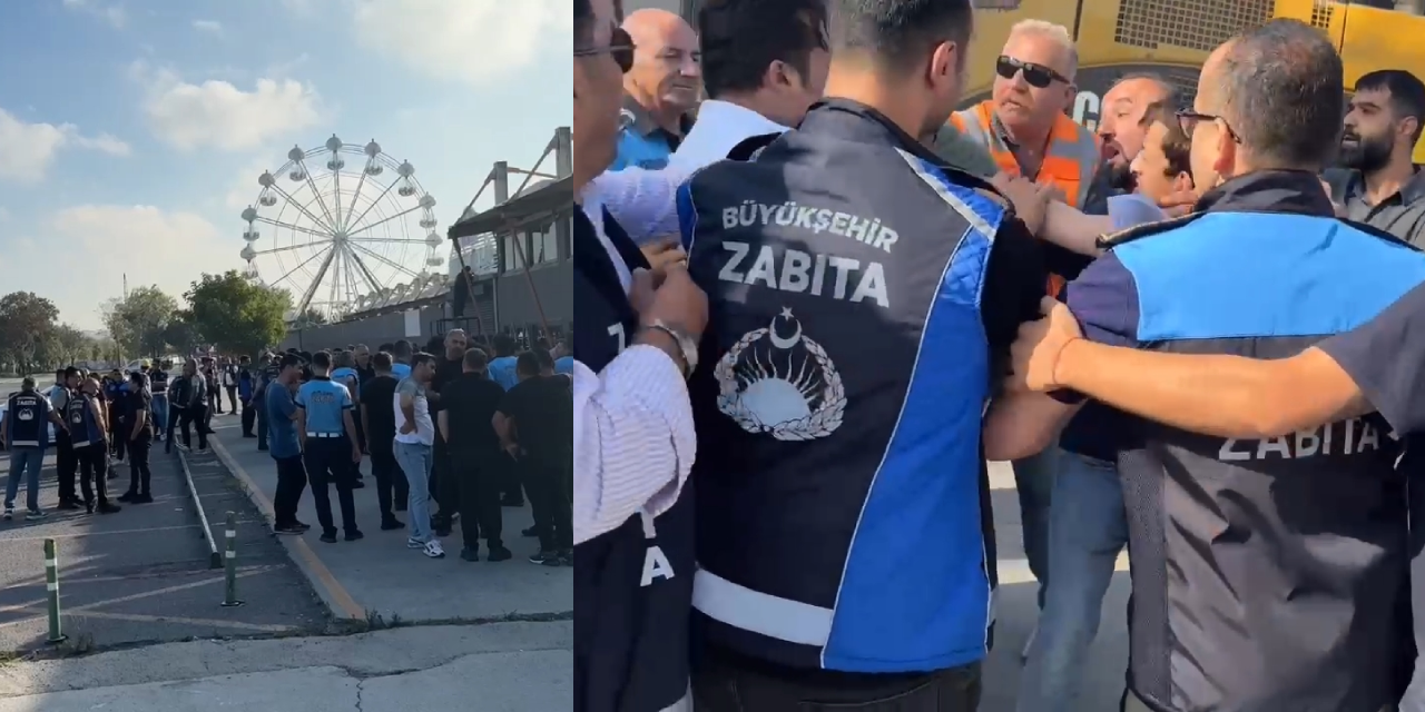 Avcılar'daki lunaparkta kaçak bölümler yıkılıyor