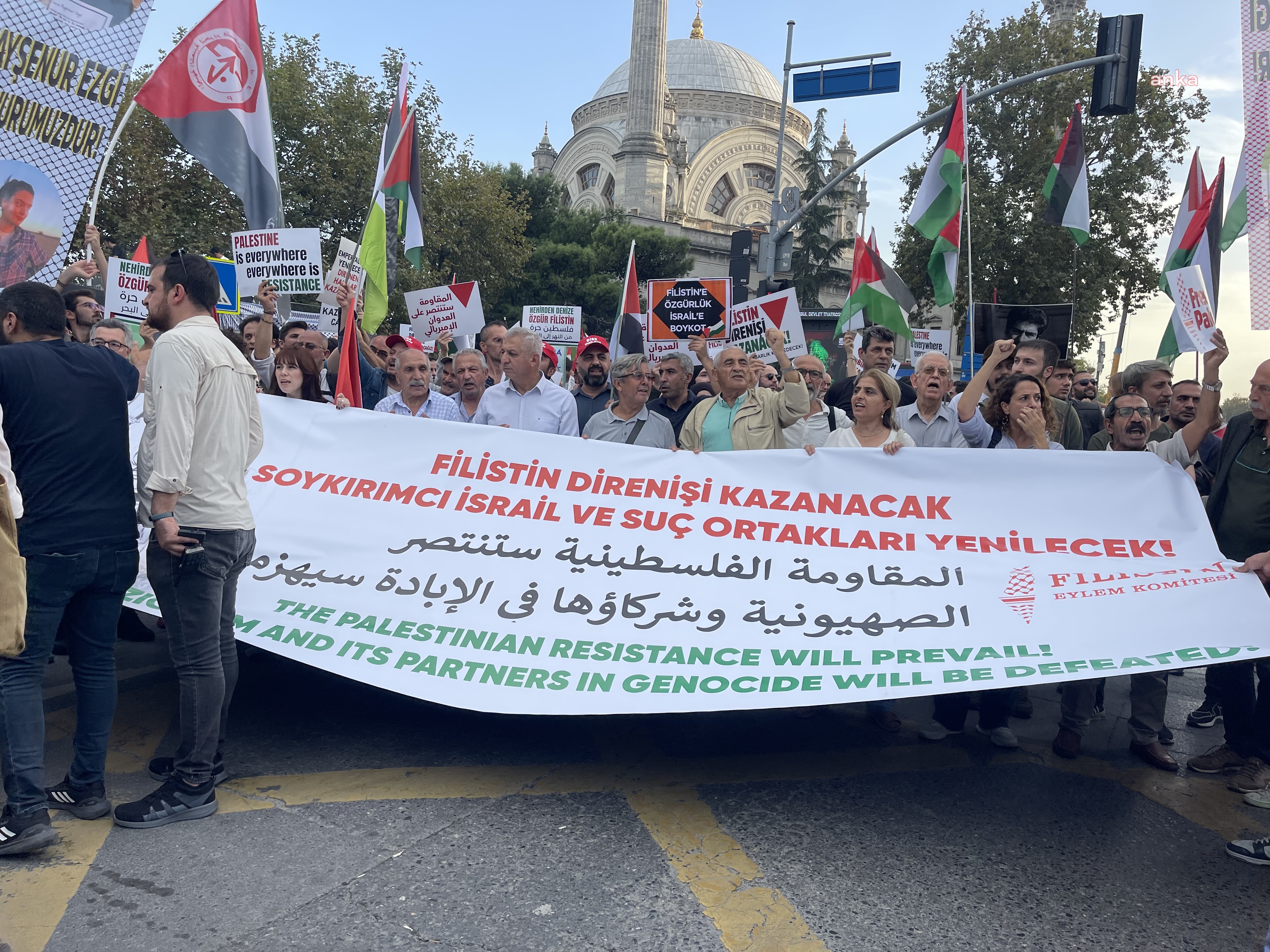 İstanbul'da Filistin'e destek yürüyüşü