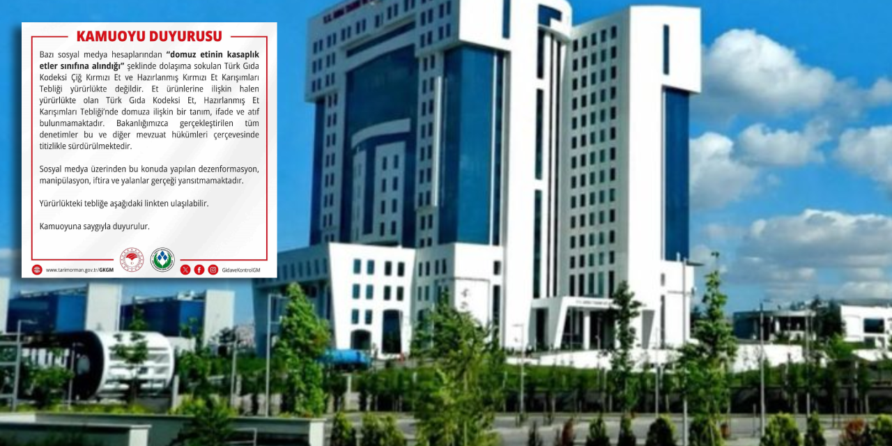 'Domuz etinin kasaplık etler sınıfına alındığı'nı yalanladı