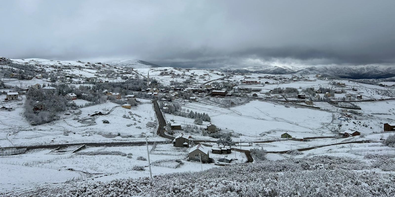 Ordu'nun Çambaşı Yaylası, karla beyaza büründü