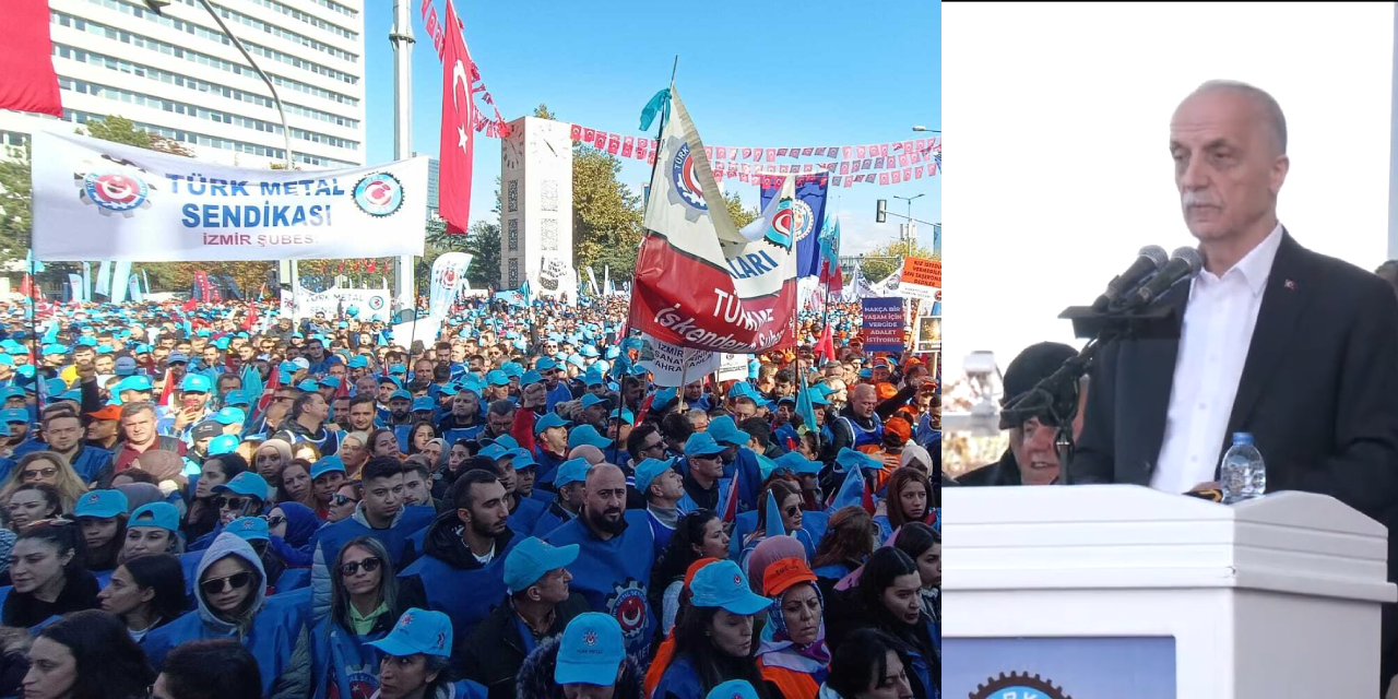 Türk-İş’in “Zordayız, Geçinemiyoruz” mitingi: Genel Başkan Ergun Atalay konuşma yaparken yuhaladı