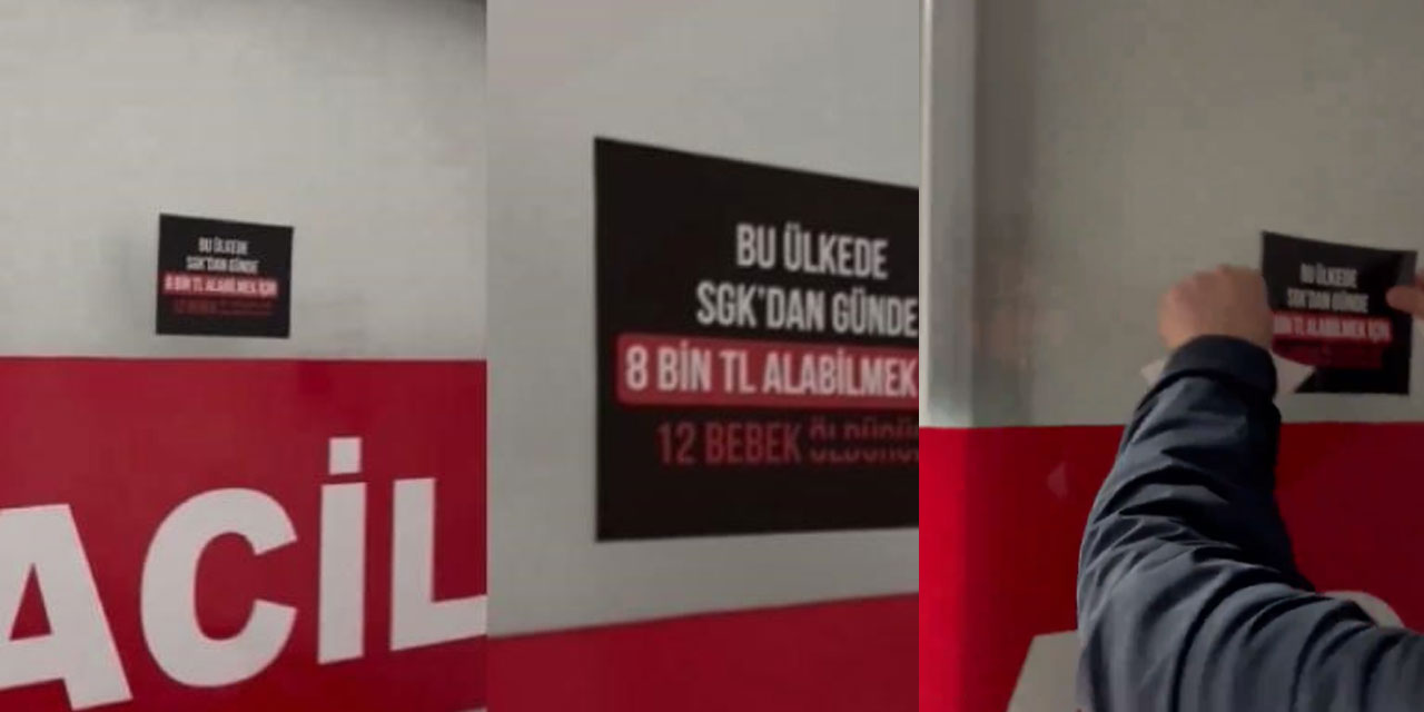 CHP Bağcılar Gençlik Kolları'ndan 'Yenidoğan Çetesi' protestosu: Hastanelerin kapısına afiş astılar