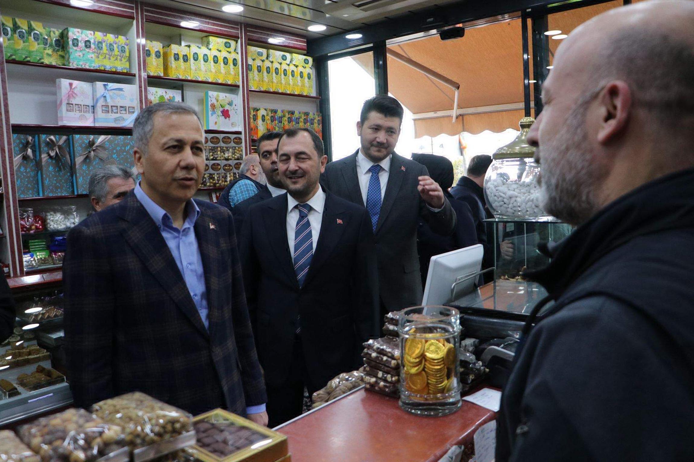 Bakan Yerlikaya, Tekirdağ'da esnafları ziyaret etti