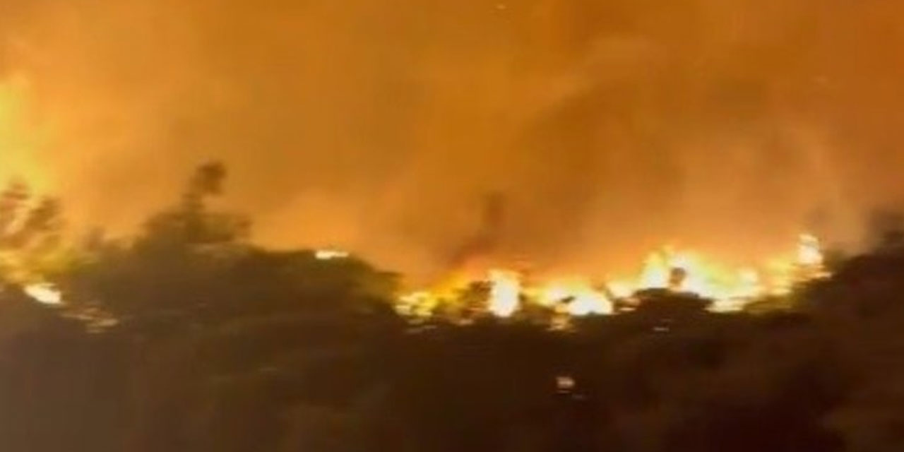 Marmaris’te alevlerle mücadele! Ekipler teyakkuza geçti