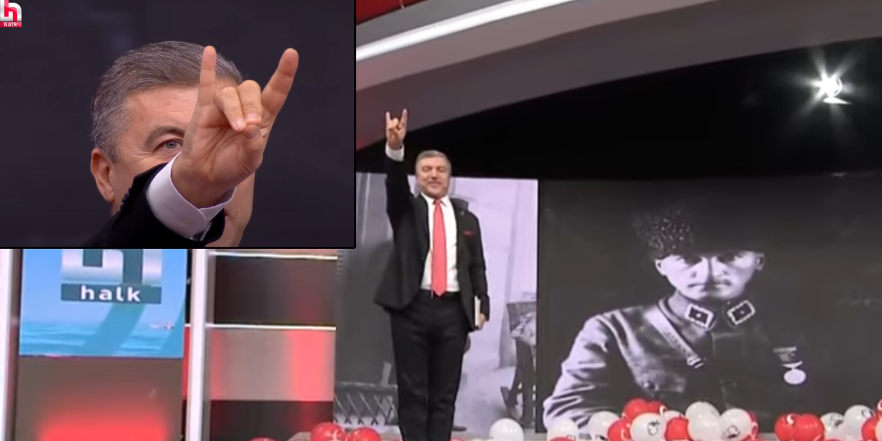 İsmail Küçükkaya canlı yayında bozkurt işareti yaptı