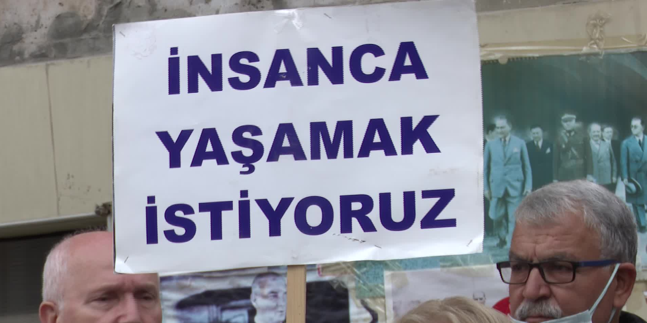 Emeklilerden yoksulluğa karşı beş koldan yürüyüş: 'İnsanca yaşamak istiyoruz'