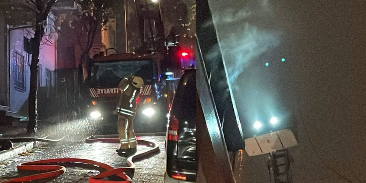 İstanbul'da gece yarısı yangın: 5 katlı binanın çatısı alevlere teslim oldu