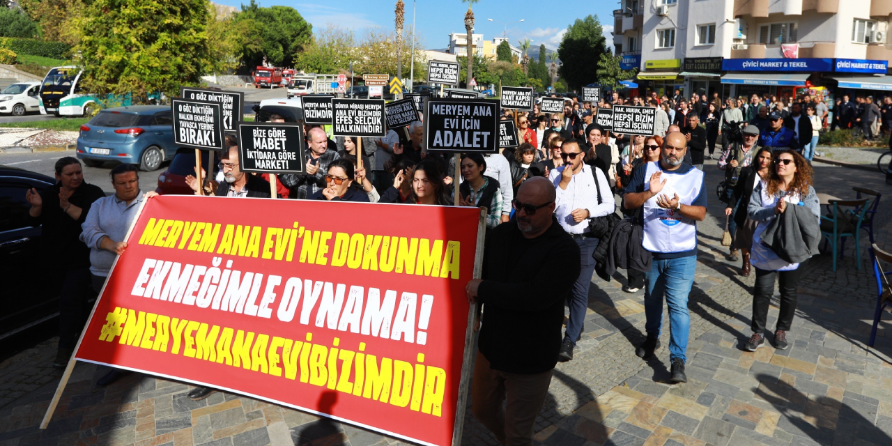 Efes Selçuk Belediye emekçilerinden Meryem Ana Evi otoparkına tepki