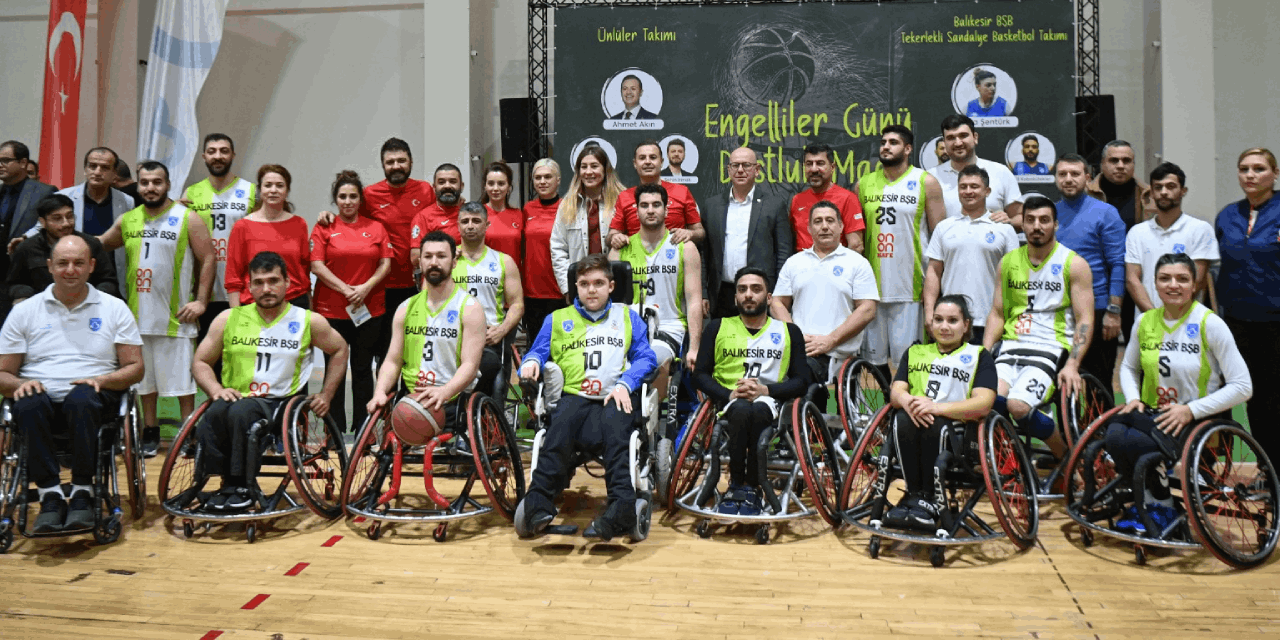 Ünlüler ve tekerlekli sandalye basketbolcuları, Dünya Engelliler Günü’nde dostluk maçında buluştu