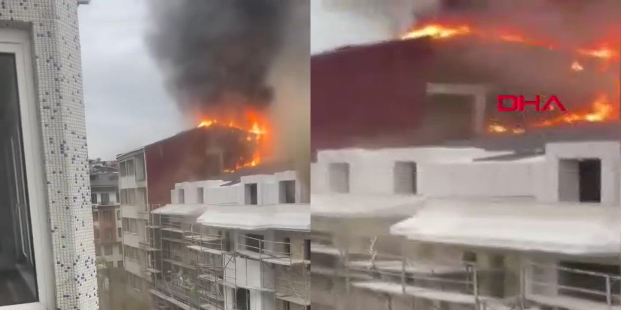Fatih'te 6 katlı bina alev alev yandı! Dumanlar şehrin birçok noktasından görüldü