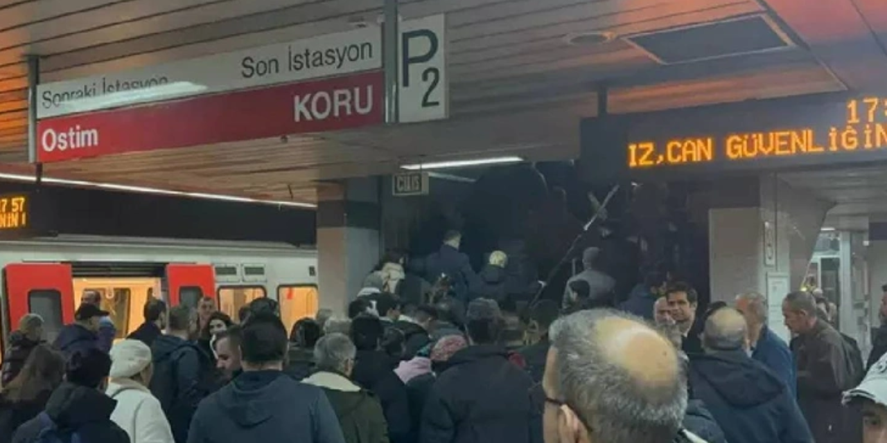 Ankara'da metro durağında yangın paniği! Vatandaşlar tahliye edildi