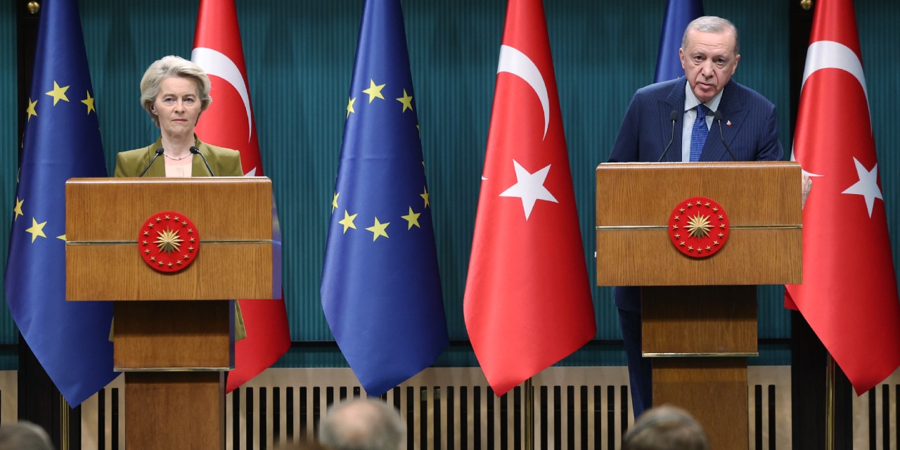 AB Komisyonu Başkanı Leyen'i ağırladı: Cumhurbaşkanı Erdoğan konuşuyor