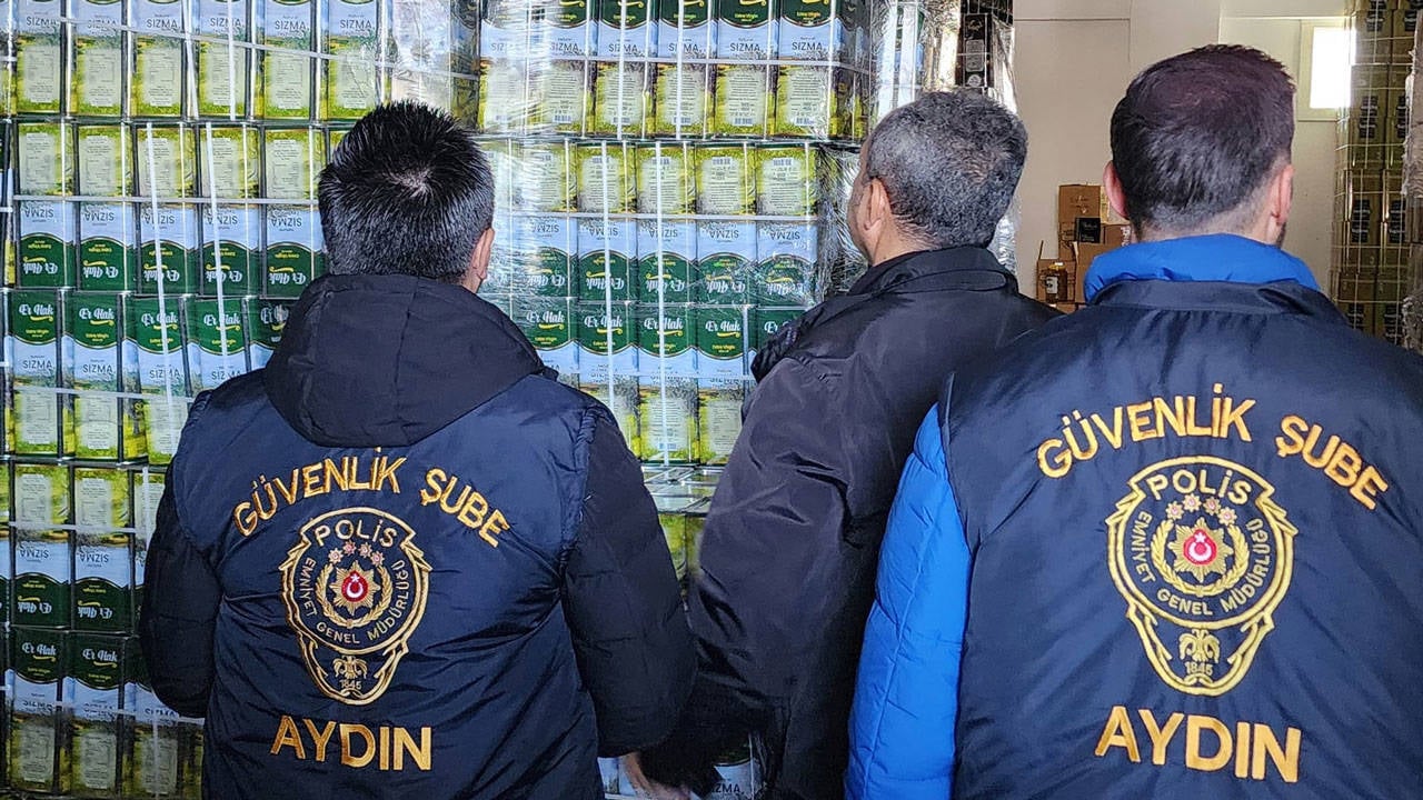 Aydın'da sahte zeytinyağı operasyonu: 3,5 ton litre ele geçirildi