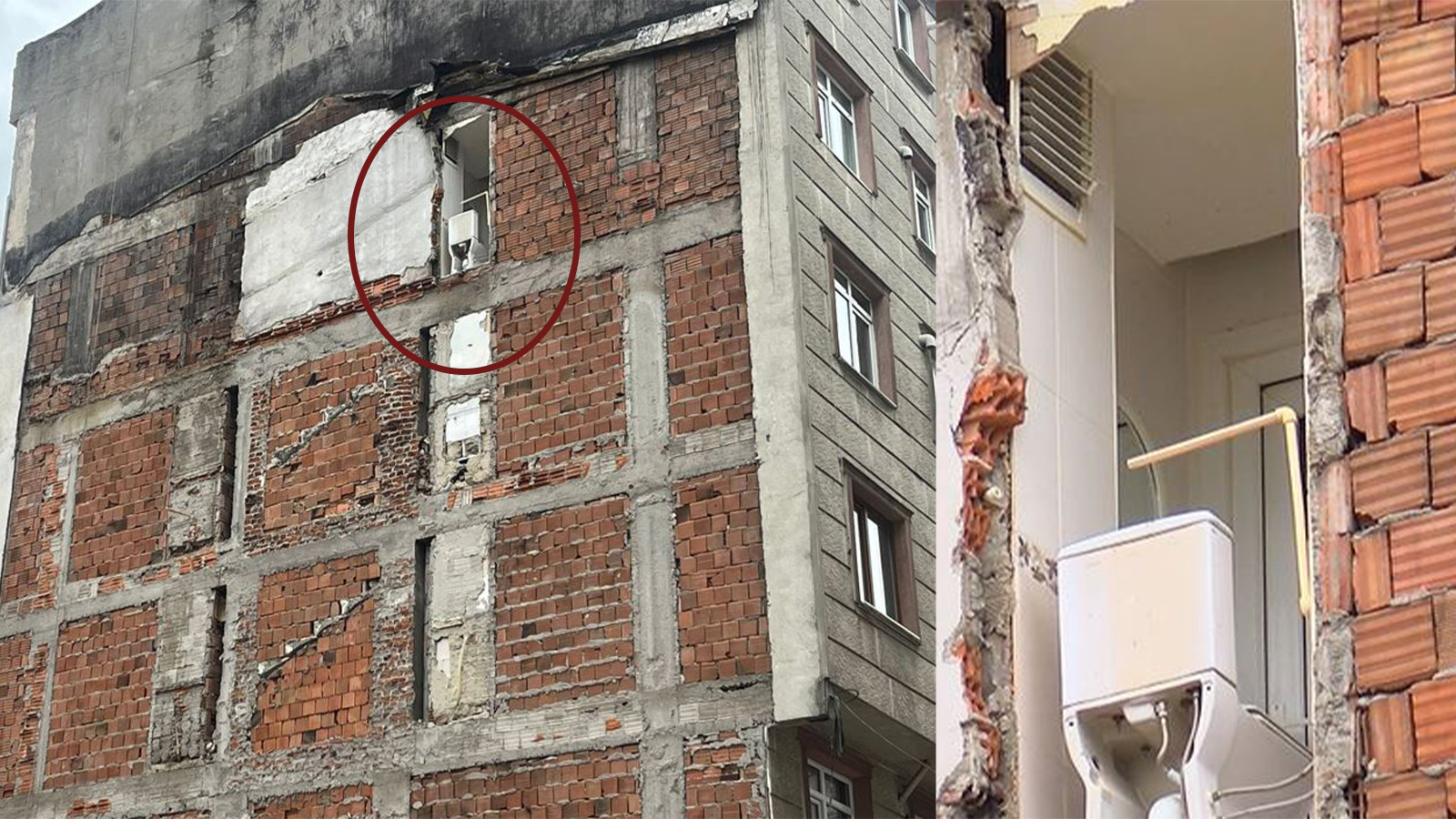 Bahçelievler'de yıkım sırasında yandaki binanın duvarının olmadığı ortaya çıktı: Tuvalet açıkta kaldı