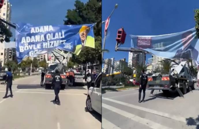 Düzensiz asılan afişler nedeniyle bir kişi öldü: Adana’da seçim afişleri toplatıldı