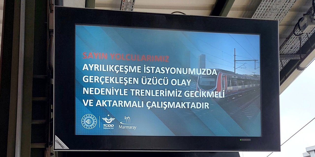 Marmaray'da bir kişi intihar etti: Seferler gecikmeli yapılıyor
