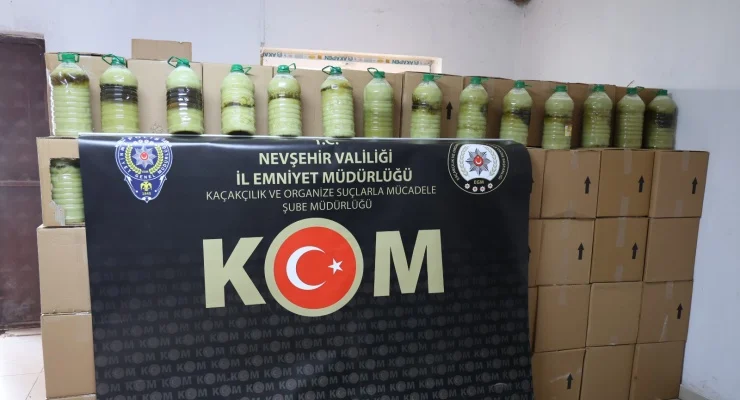 Nevşehir'de sahte zeytinyağı operasyonu