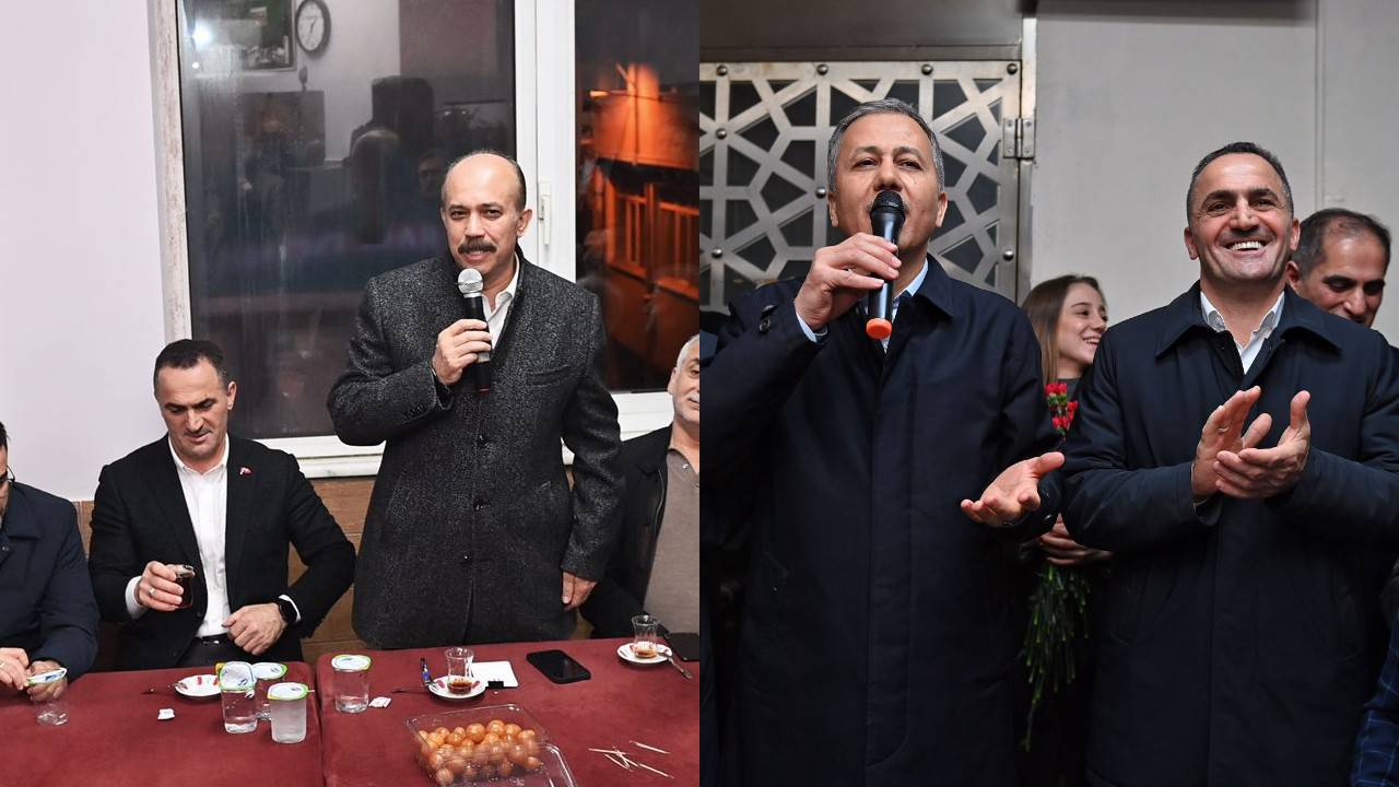 İçişleri Bakanı Yerlikaya ve İstanbul Emniyet Müdürü AKP'nin seçim çalışmasında