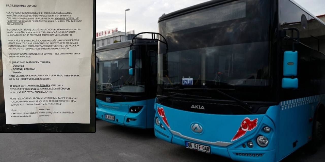 Ankara’da SGK borçları otobüs krizine neden oldu: ÖHO tam biletle seyahat zorunluluğu getirdi, EGO 'yaptırım uygularım' dedi
