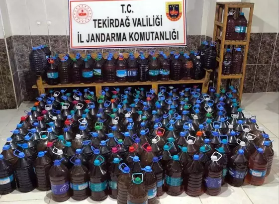 Tekirdağ'da 100 litre sahte içki ele geçirildi