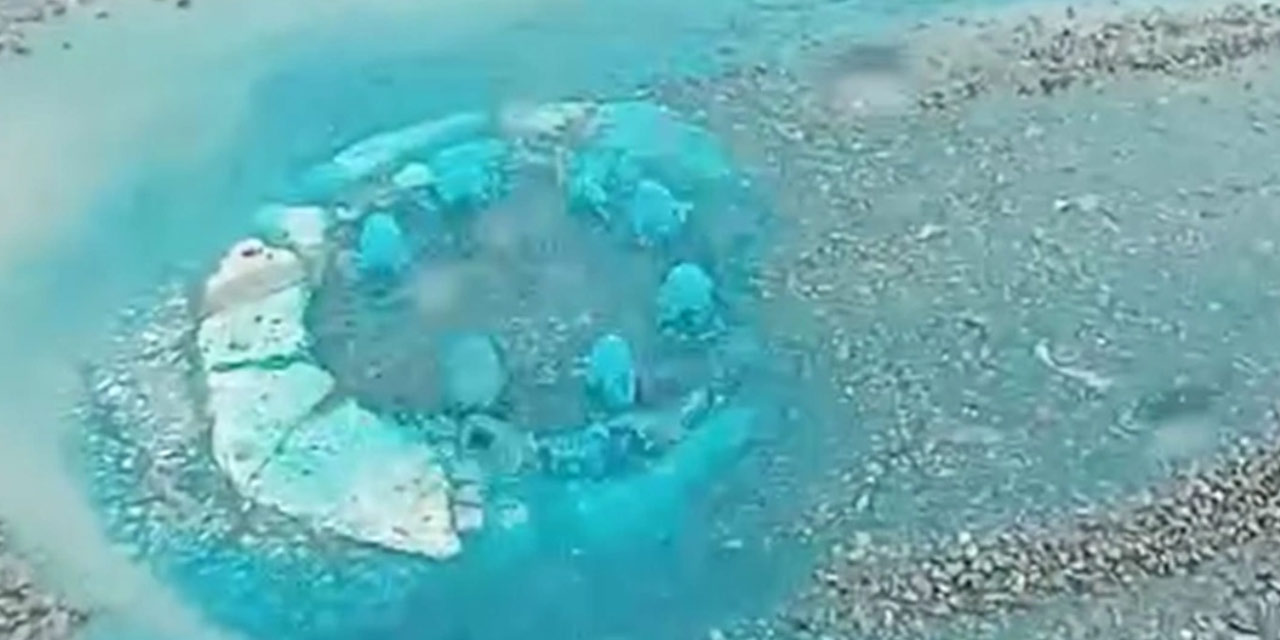 Rögar kapağından mavi renkli su fışkırmıştı: Valilikten açıklama