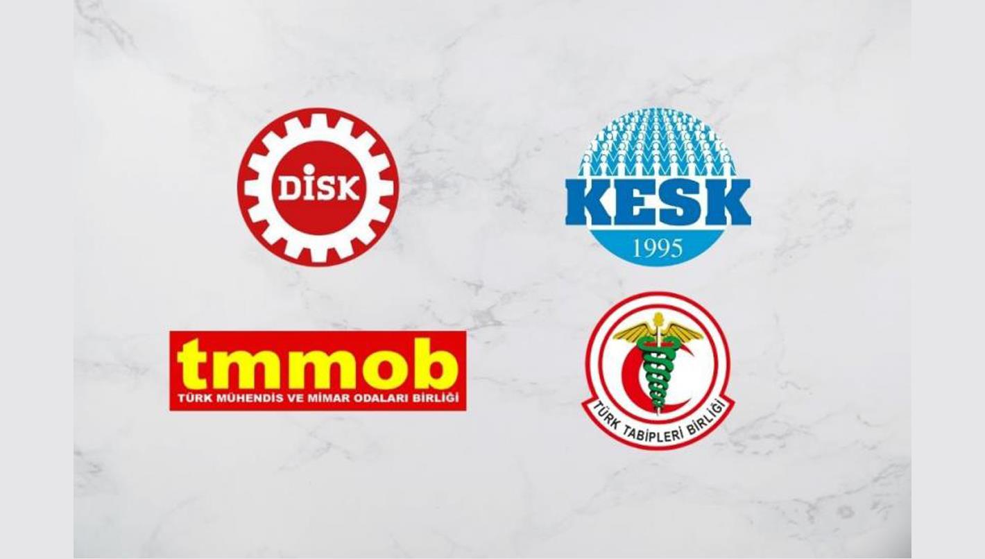 DİSK, KESK, TMMOB ve TTB'den, 3 gazetecinin gözaltına alınmasına tepki
