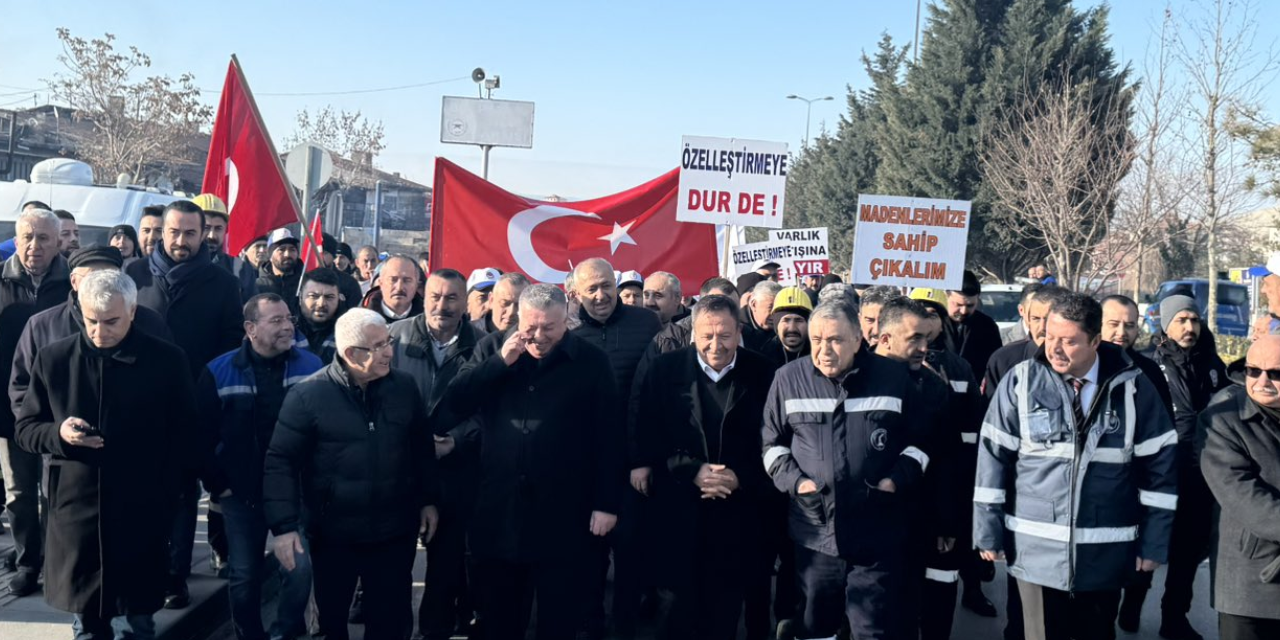 Çayırhan işçileri özelleştirmeye karşı yürüyüşte: “Bu zehri yutmayacağız!”