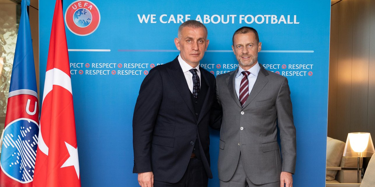 TFF Başkanı Hacıosmanoğlu, UEFA Başkanı Ceferin ile görüştü