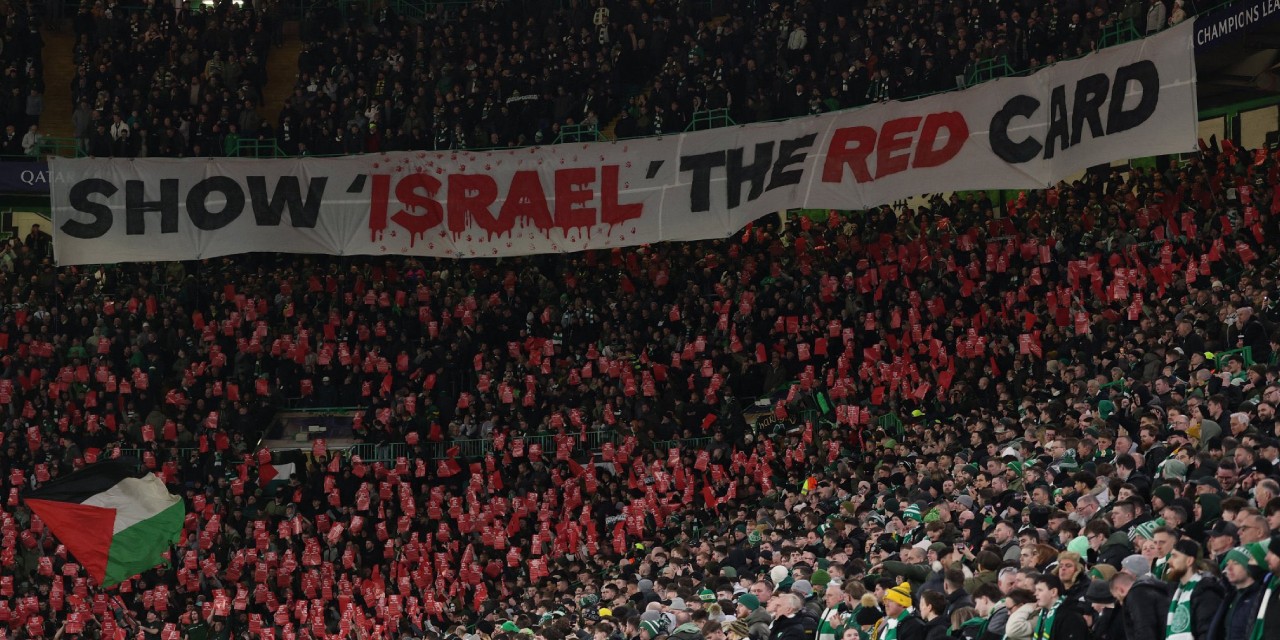 Celtic taraftarlarından İsrail'e "kırmızı kart"