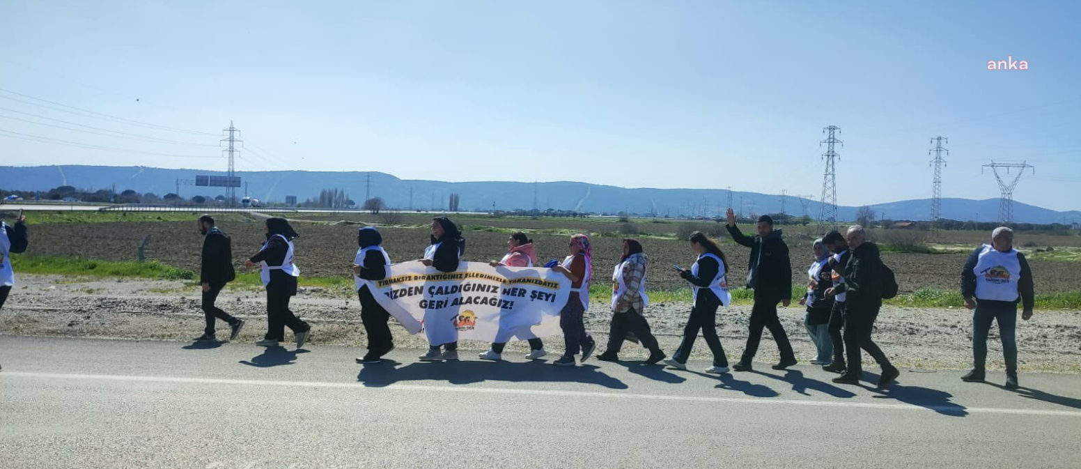 Agrobay işçileri İzmir’den Ankara’ya yürüyüşe geçti