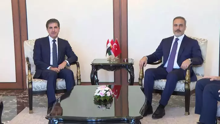 Bakan Fidan, IKBY Başkanı Barzani ile görüştü