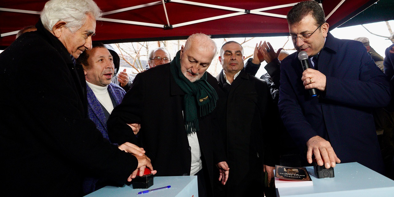 İmamoğlu güreş tesisinin temelini Sadettin Tantan ile birlikte attı