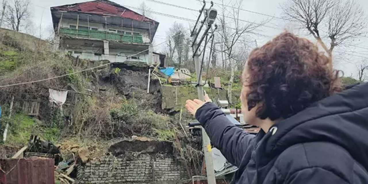 Zonguldak'ta heyelan: 3 ev acilen tahliye edildi