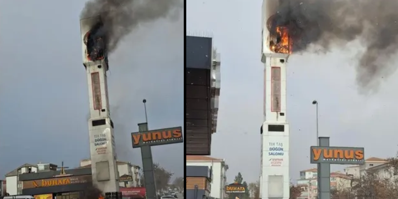 Ankara’da korkutan yangın: Baz istasyonu kulesi art arda patladı