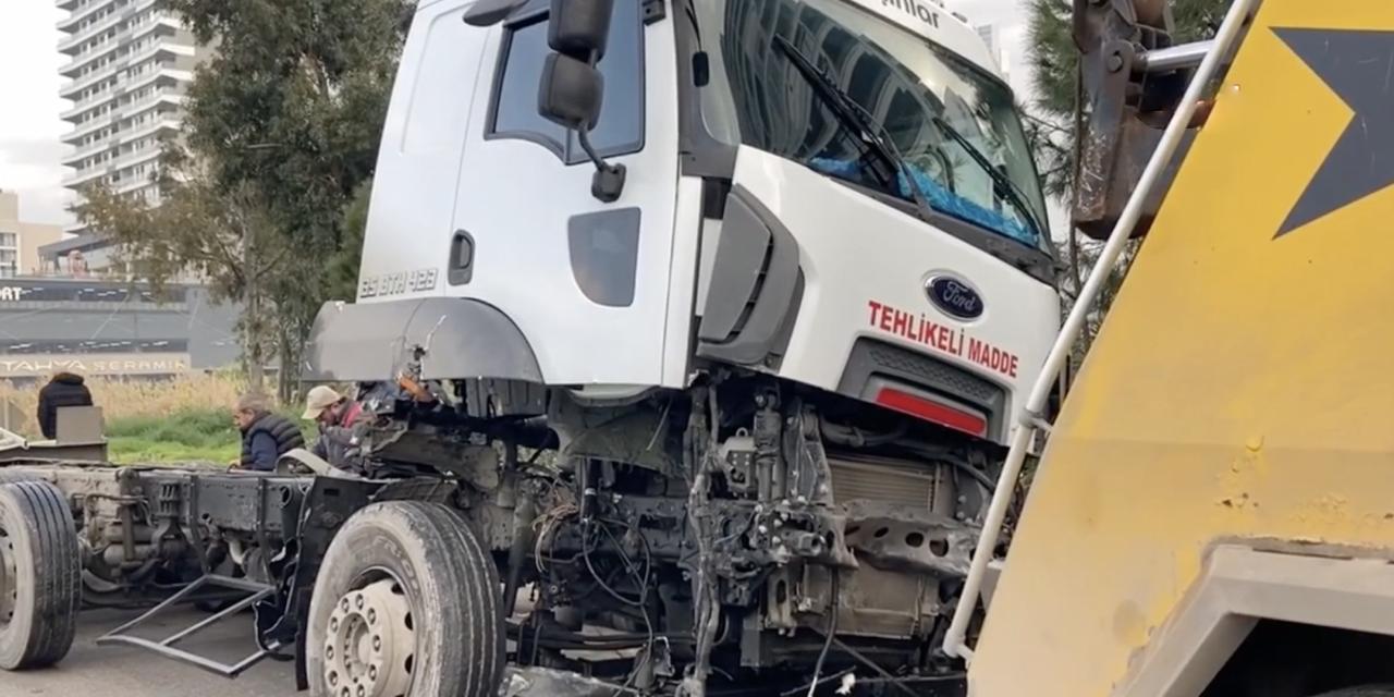 Bayraklı'daki tanker kazasının görüntüleri ortaya çıktı