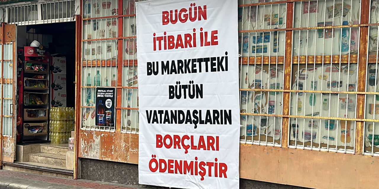 Hatay'da gizli hayırsever mahallelinin markete borcunu ödedi