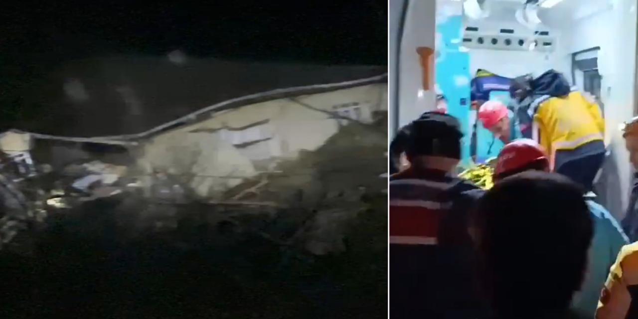 Sinop’ta heyelan: 3 ev yıkıldı, 4 kişi yaralı kurtarıldı