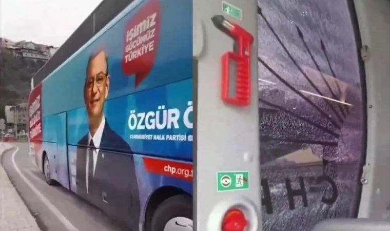 Trabzon Valiliği'nden CHP'nin otobüsüne taş atılmasına ilişkin açıklama: 'Serbest bırakıldı'