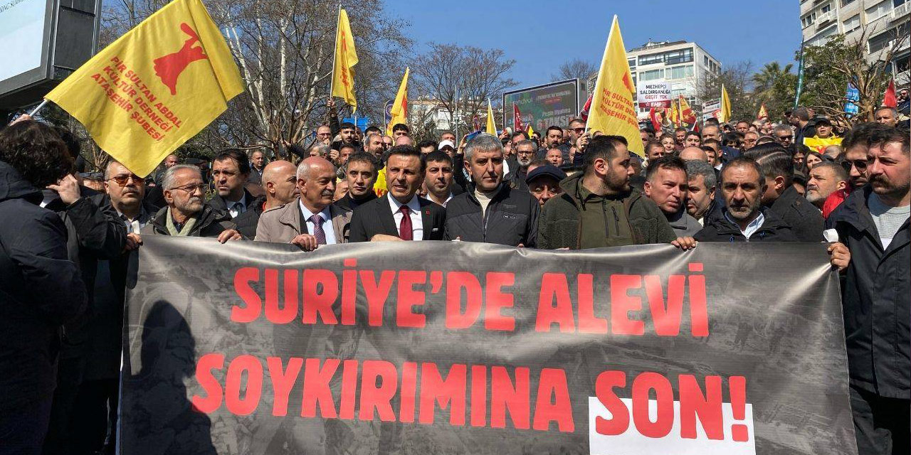 Suriye’deki Alevi katliamına karşı İstanbul’da yürüdüler