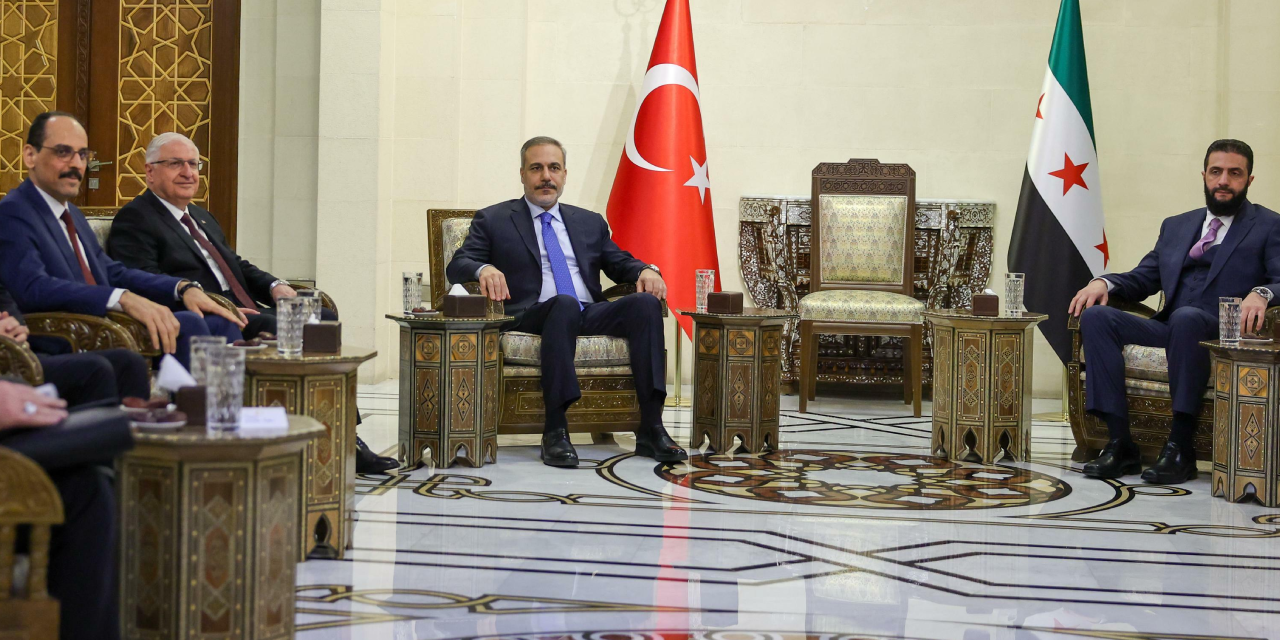 Fidan, Kalın ve Güler, Şam'da Ahmed Şara ile görüştü