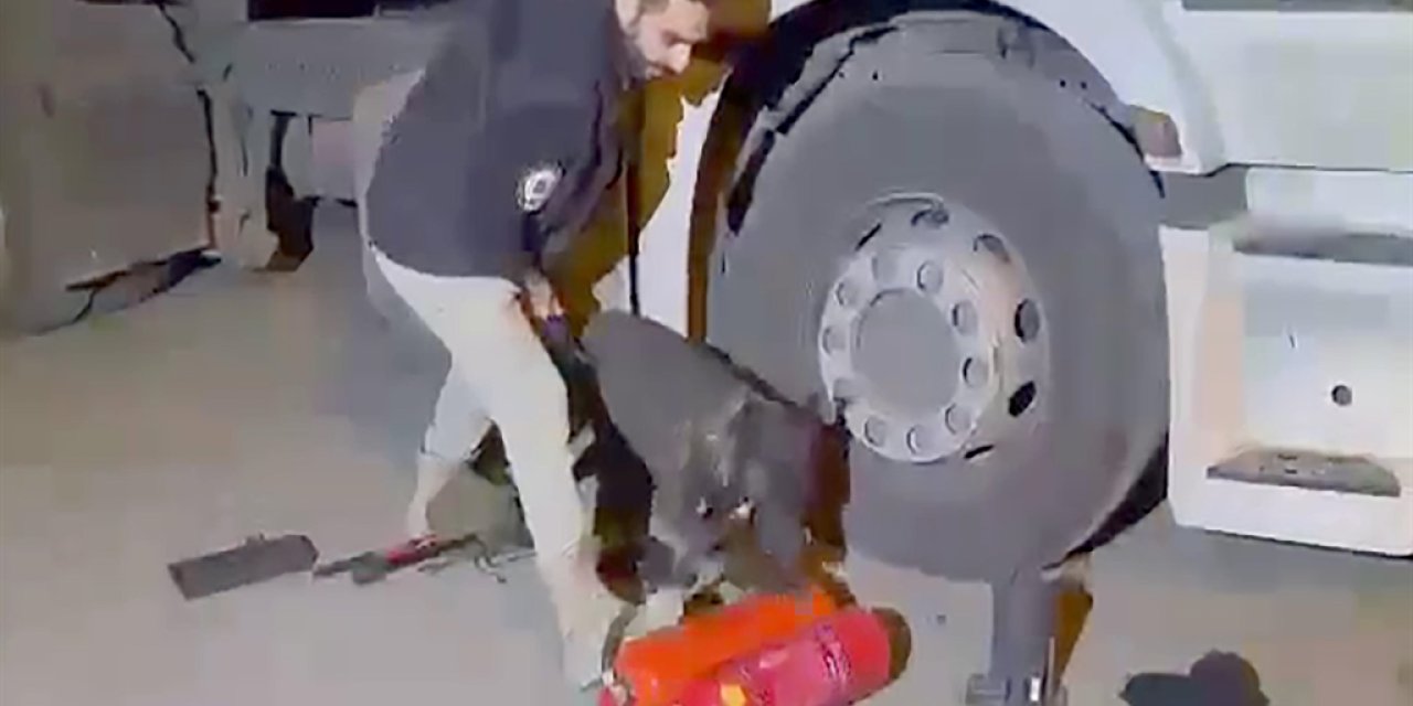 Yangın tüpü içinde uyuşturucu bulundu