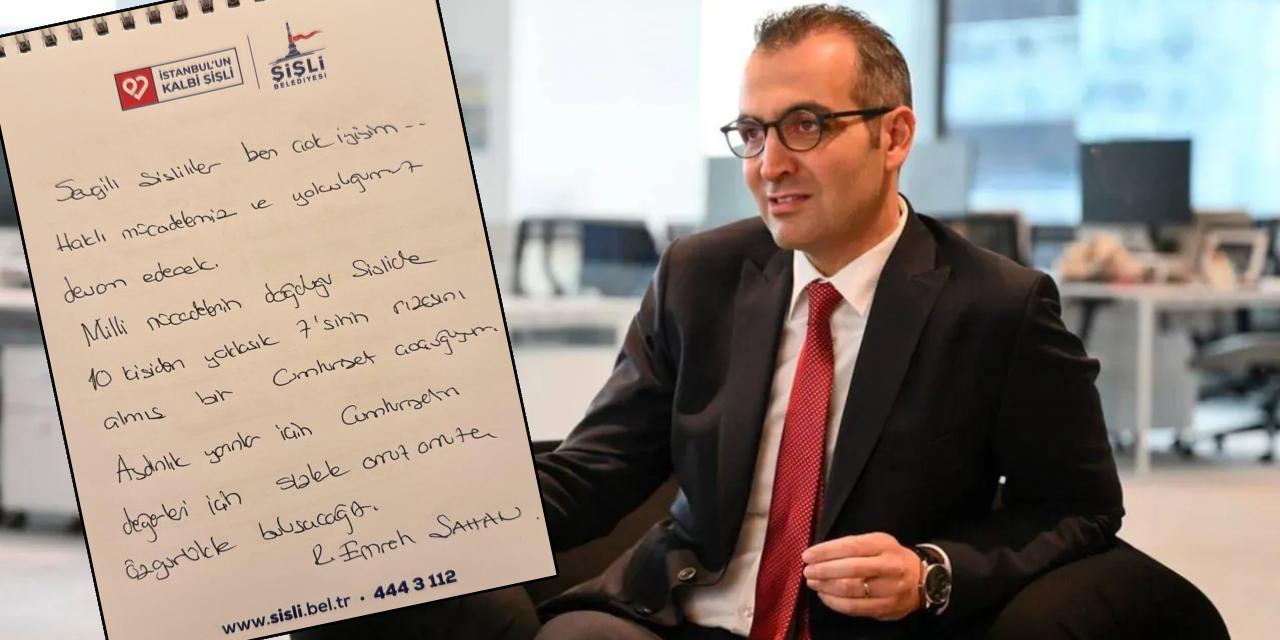 Gözaltındaki Şişli Belediye Başkanı Şahan’dan mesaj: ‘Omuz omuza özgürlüğe’