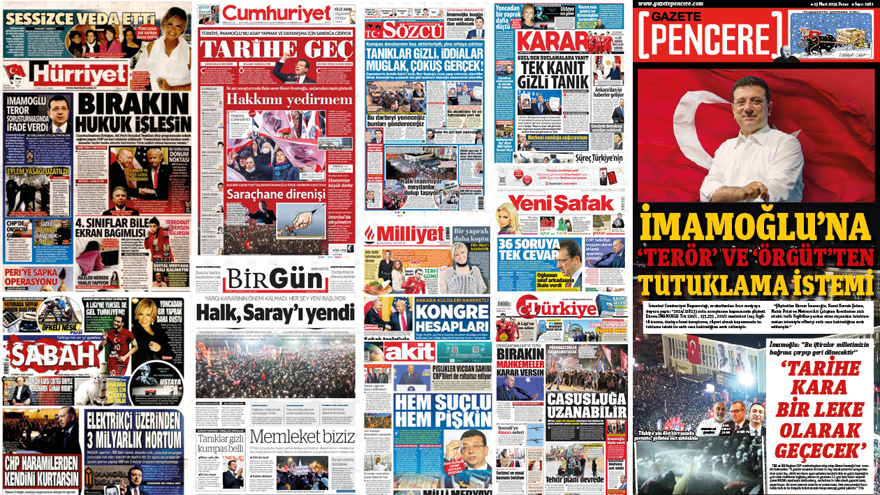 İktidar yanlısı gazeteler mahkemeden önce suçlu ilan etti