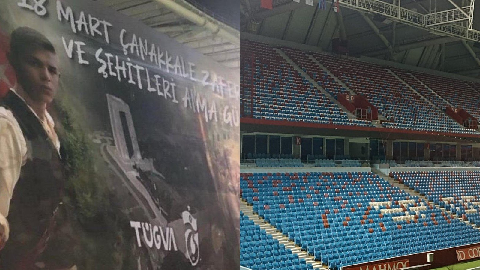 TÜGVA, tepkilere aldırmadı: Trabzonspor maçındaki pankart için göndermeli paylaşım: 'Geri çekiliriz sanma'