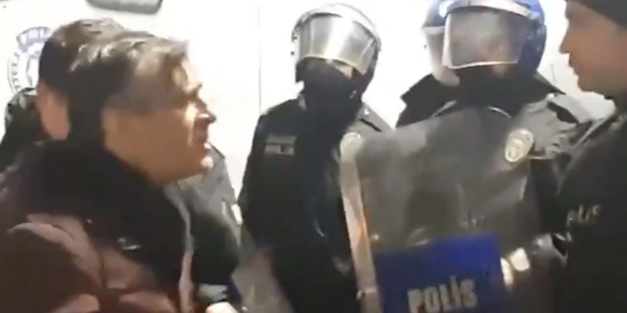 Komiser ile müdürün biber gazı kavgası