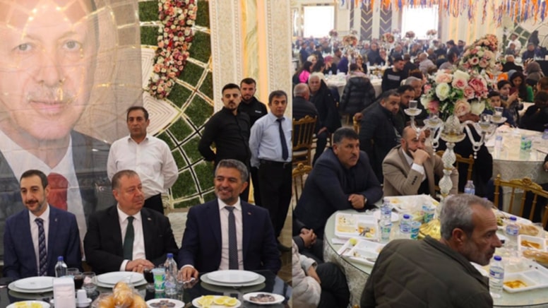 İftar sofrasında protokol ayrımı: AKP'li yöneticiler porselen tabakta, vatandaşlar köpük tabldotlarda yemek yedi