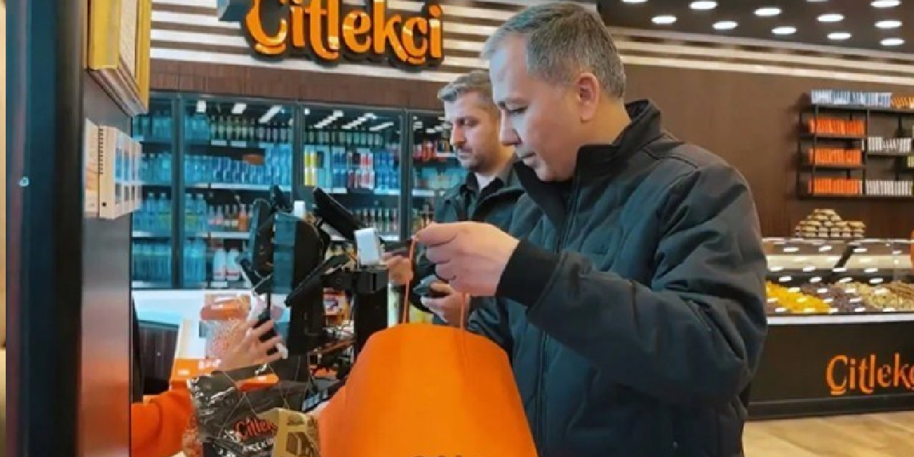 Bakanlar 'boykot' mesaisinde: Ali Yerlikaya da alışverişe  çıktı