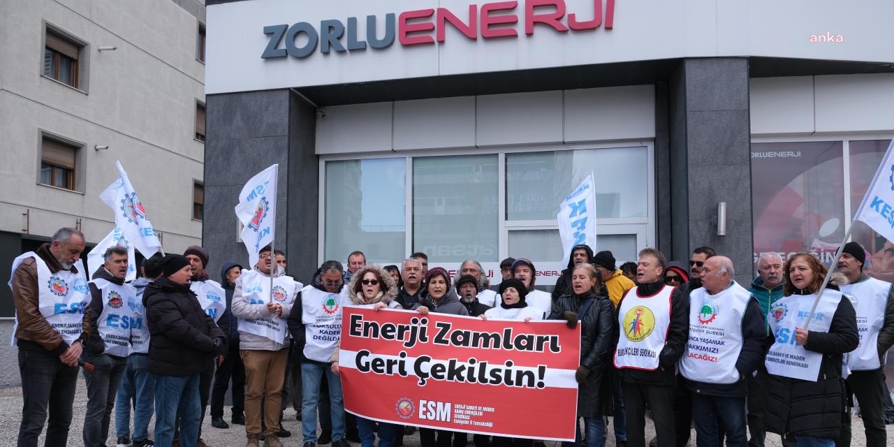 ESM'den Zorlu Enerji önünde protesto: 'Enerjiye erişim hakkı engelleniyor'